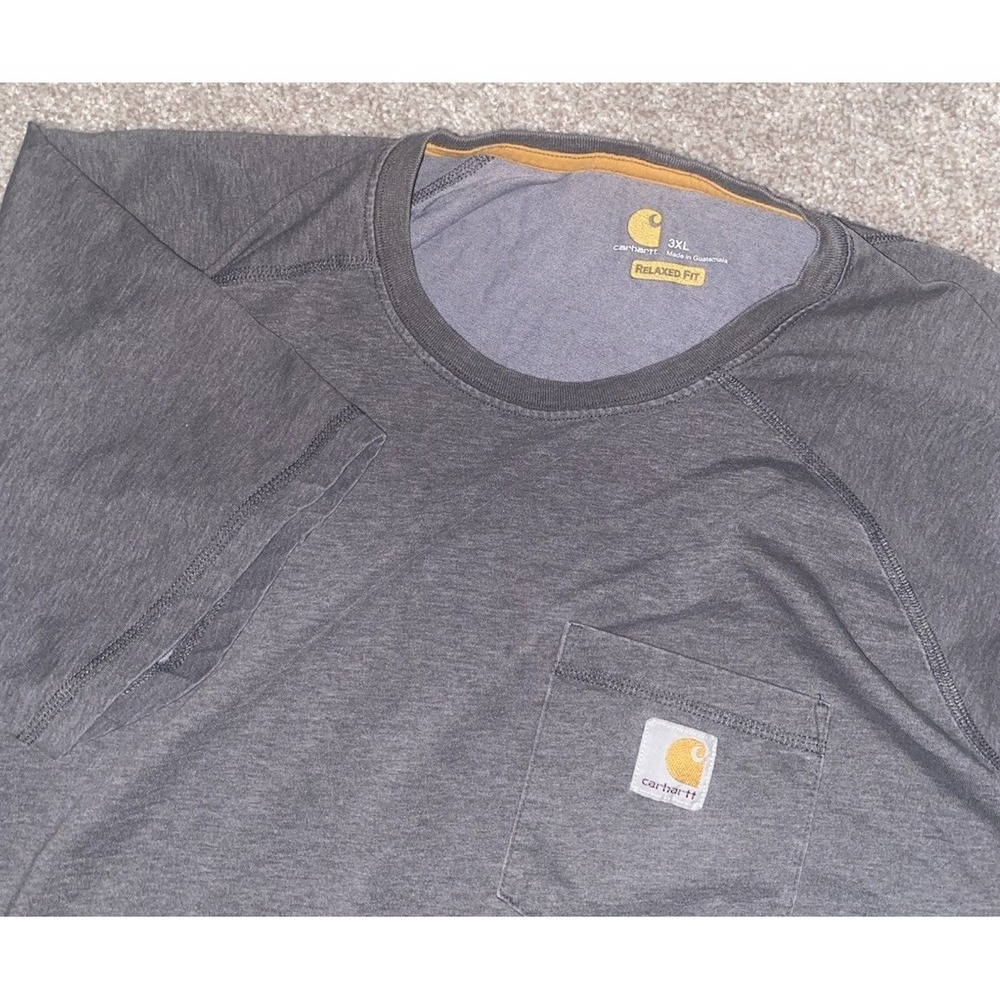 Carhartt K87-M Lose Fit Gray T-Shirt Men 3XL Work Wear Outdoor Camp Light Forest